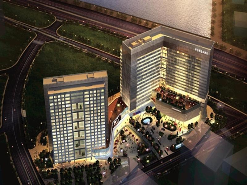 ホテル ダブルツリー バイ ヒルトン シアメン ウーユエン ベイ 廈門市 エクステリア 写真